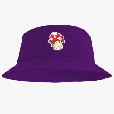 Imagem de Chapéu Bucket Hat Estampado Cogumelo - MP Moda Masculina, Único, Roxo