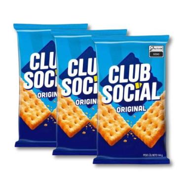 Imagem de Biscoito Club Social Original Kit 3 Packs de 144g - 6x24g