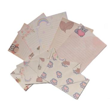 Imagem de Kit Papéis de Carta Decorados Com 10 + Envelopes Estampados - Doce Ter