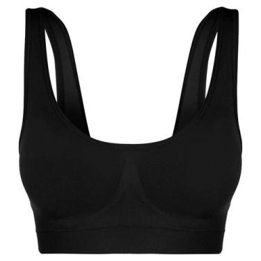 Imagem de Top Sem Costura com Bojo Removível Lupo 41902 Microfibra, P, Preto