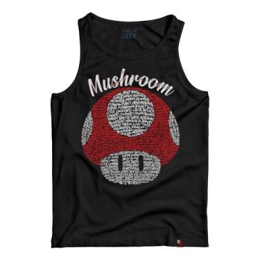 Imagem de Camiseta Regata Mario Bros Cogumelo Retrô Clássico Anos 80 - king of G