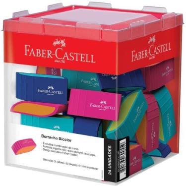 Imagem de Borracha Colorida Bicolor 3 Modelos Display com 24 - FABER-CASTELL