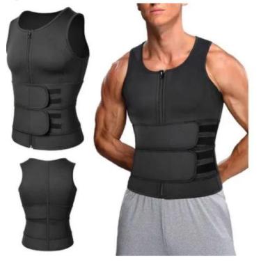 Imagem de Colete De Compressão Cinta Power Masculina Abdominal Peito e Costas Po