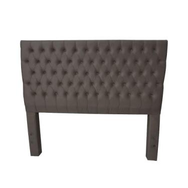 Imagem de Cabeceira Cama Queen Estofada Capitonê Creta 1,60m Veludo Marrom - VIL