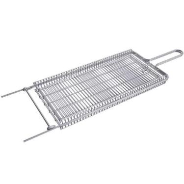 Imagem de Grelha aço Fechada Churrasco Miúdos Frango Pão de Alho - MATRINOX