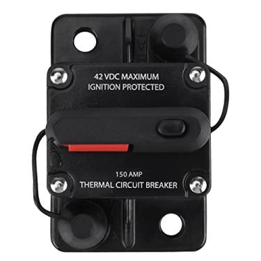 Imagem de DC12V 42V 300A Protetor de Sobrecarga de Disjuntor de áudio Estéreo para Carro Plástico Preto à Prova D'água (150A)