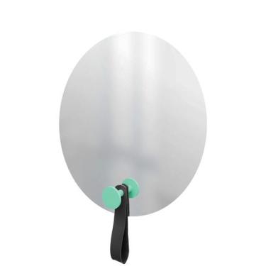 Imagem de Espelho Funcional Hook Verde Alça Preta 50 Cm Redondo - e2g Design