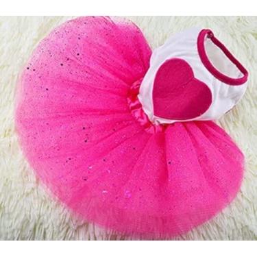 Imagem de (XL) - Idepet(TM Spring Summer Pet Dog Cat Puppy Tutu Princess Dress Heart Printed Lace Skirt Clothes Pet Apparel