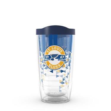 Imagem de Tervis NHL St. Louis Blues - Copo de viagem com isolamento térmico de parede dupla Shatter Made in USA mantém as bebidas frias e quentes, 473 ml, clássico