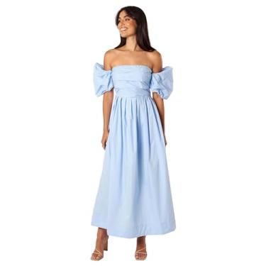 Imagem de Petal & Pup Vestido midi feminino Solana tomara que caia, azul, Azul, 2