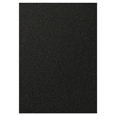 Imagem de Hysiwen 20 folhas de cartolina preta com glitter, 250 g/m2, papel brilhante A4 para fazer cartões, convites, artesanato em papel, decoração de festa