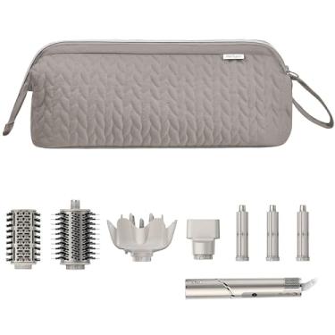 Imagem de KarSyon Capa estilo Shark Flex para escova de secador de cabelo Airwrap Revlon, ferramentas de cabelo, bolsa de transporte, bolsa de transporte, organizador plano de ferro de cachos (Camel)
