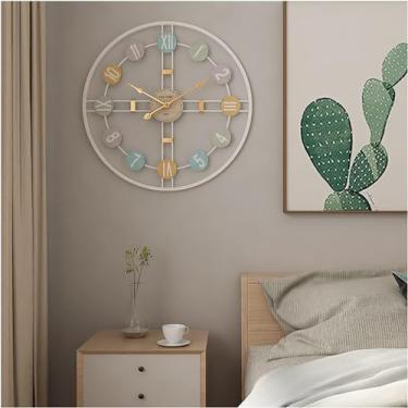 Imagem de Relógio de parede grande, relógio decorativo de quartzo silencioso sem tique-taque para sala de estar, vintage para quarto, escritório, cozinha