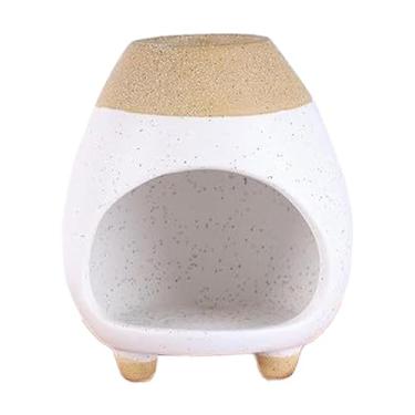 Imagem de IEUDNS Cerâmica titular queimador de incenso artesanal multifuncional decorativo 3.9 polegada alta sálvia queima tigela para sala estar
