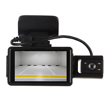Imagem de Dash Cam Frontal e Traseira, Tela IPS de 3 HD Rotação de 360 ​​graus Câmera de Painel de Lente Dupla Com Sensor de Gravidade, Gravação de Loop, Detecção de Movimento para Carro