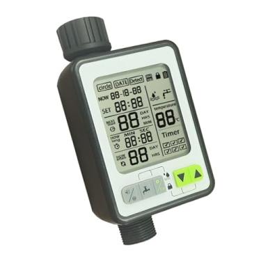 Imagem de Temporizador de Aspersão, Atraso de Chuva, Intervalo Automático Manual, Controle de Temperatura Com Base Em Data, Material ABS para Cuidado de Gramado, Horta, Irrigação de Quintal
