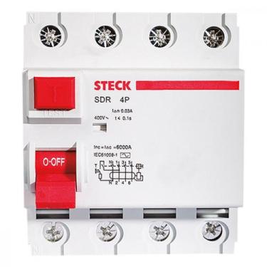 Imagem de Interruptor Diferencial 4P 25A 30Ma Stec - Steck