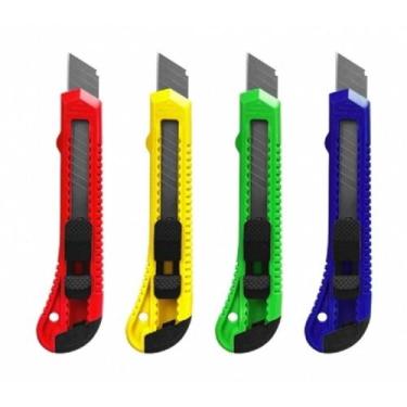 Imagem de Estilete Profissional 18mm Lâmina Metal Gatte para Corte de Papel e Ar