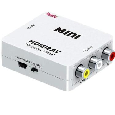 Imagem de Mini conversor de HDMI PARA AV/RCA adaptador de HDMI - 2AV-RCA - Tribo