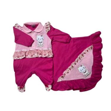 Imagem de Kit Macacão e Manta Saída Maternidade em Malha Menino Menina P - XUKIN