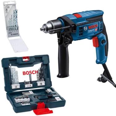Imagem de Furadeira Impacto 750W com Estojo de Brocas e Pontas Bits BOSCH, 220V