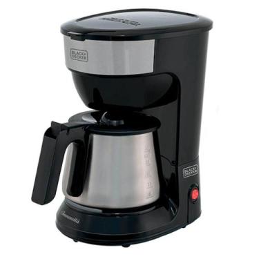 Imagem de Cafeteira Jarra Inox Elétrica 38 Xícaras 127V Filtro Permanente Black&