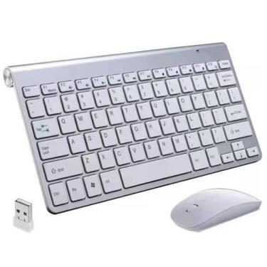 Imagem de Kit Teclado E Mouse USB Sem Fio Para PC Notebook Cor Prateado usb 2.4g