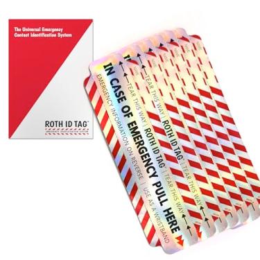 Imagem de Kit original ROTH ID TAG™ | Sistema de identificação de contato de emergência para assentos de carro, Transparente ou branco