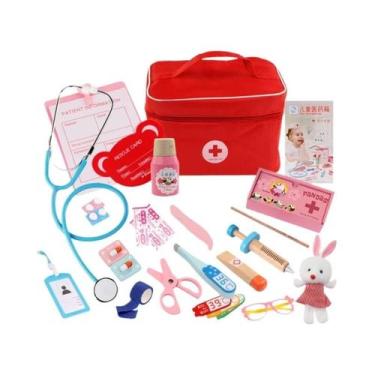 Imagem de Conjunto de Brinquedos de Dentista de Madeira para Crianças - Kit Educ