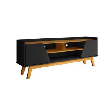 Imagem de Rack Potenza Preto/Nature - Mais de Casa