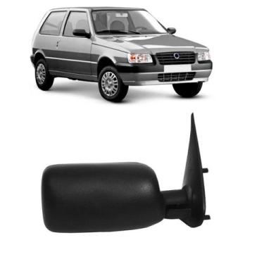 Imagem de Retrovisor Fiat Uno 2000 01 02 03 04 05 06 07 Direito Preto - Blawer