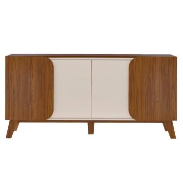 Imagem de Buffet 4 Portas Sala De Jantar 160 Cm 4506 Cedro Off White Arly Cedro Off White