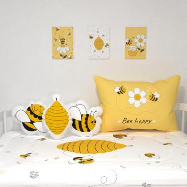 Imagem de Edredom de Berço Dupla Face Abelha - KN DECOR