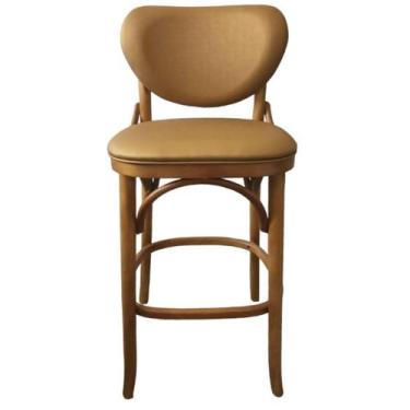 Imagem de Banqueta Thais Selva Estofada facto Mostarda Gourmet Bancada Bistrô  -