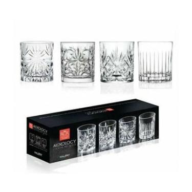 Imagem de Jg 4 copos baixos cristal italiano mixology 330ML rcr