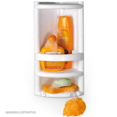 Imagem de Cantoneira Para Banheiro 39Cm Para Pendurar Plástico Branca
