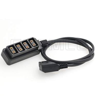 Imagem de SZRMCC D-tap macho para 4 portas D-tap fêmea hub divisor cabo de alimentação para Anton Bauer V-Mount bateria Dtap, Straight Cable