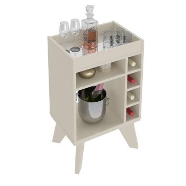 Imagem de Aparador Adega Bar 4 Nichos 72X45 cm DRI 4103 Off White ARLY