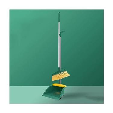 Imagem de SUREK Conjunto moderno de pá de lixo e vassoura para autolimpeza doméstica com pá de lixo, suprimentos de limpeza de dentes convenientes