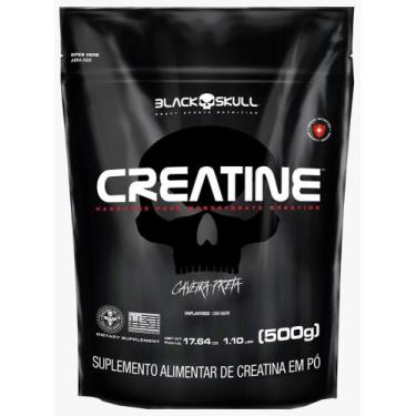 Imagem de Creatine - creatina monohidratada - refil 500g - CAVEIRA PRETA