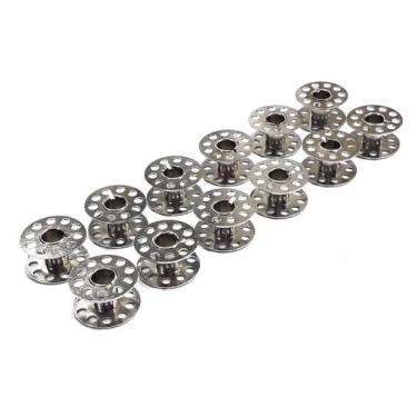 Imagem de 10 Bobinas Carretilha de Ferro Para Máquina Singer 15C, Elgin B3, Vigo