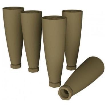 Imagem de Kit 5 Pes Conico Regulaveis Para Cozinha Americana O945 Bronze Henn, B