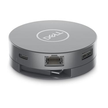 Imagem de Dell Adaptador multiportas USB-C DA305 6 em 1 - cabo coaxial redondo, Plug and Play, USB-C integrado - cinza