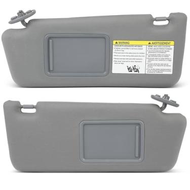 Imagem de SCITOO Um par de montagem de viseira de sol cinza adequado para 2005-2011 para Toyota Tacoma viseira de para-brisa sem teto solar