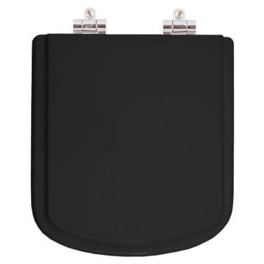 Imagem de Assento Sanitário Poliester Soft Close Bali Preto Para Vaso Incepa