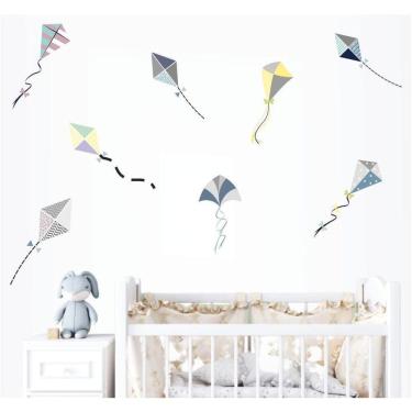 Imagem de Adesivo De Parede Infantil Decoração De Pipas