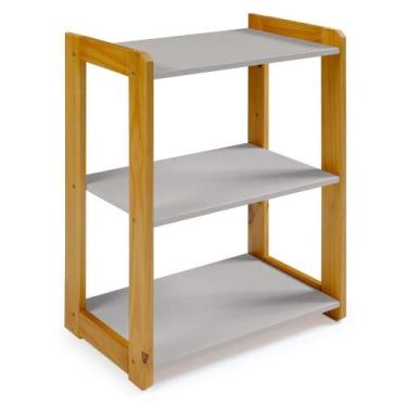 Imagem de Estante para Livros 75cm x 54cm Infantil Cinza - Irmãos Hinke