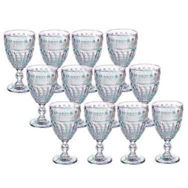 Imagem de Jogo 12 Taça de Vidro Furtacor Ametista Rainbow Luxo 340ml Em Casa Tem