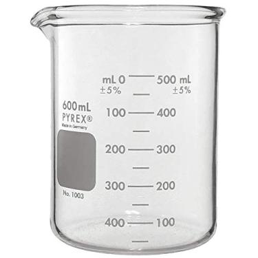 Imagem de PYREX Copo Griffin para serviço pesado 1003 600 mL Escala Dupla Graduada; Cada