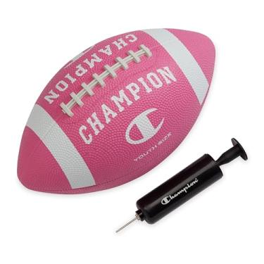 Imagem de Champion Blitz Football (juvenil, rosa óptico/branco), futebol para todos os climas, aderência aprimorada, capa de borracha durável e cadarços moldados, para esportes ao ar livre e treinamento, inclui
